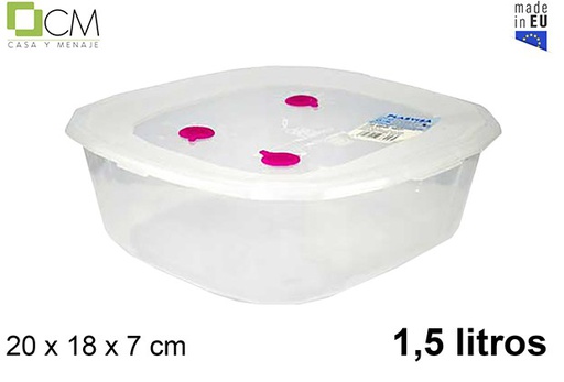 [102896] Large lunch box with transparent lid 1,5 l.