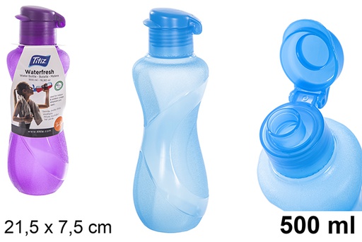 [205897] Plastic water bottle assorted colors 500 ml