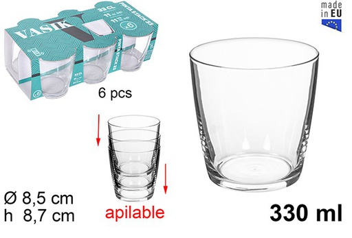 [205923] Vaso cristal pinta stack Vasik 330 ml