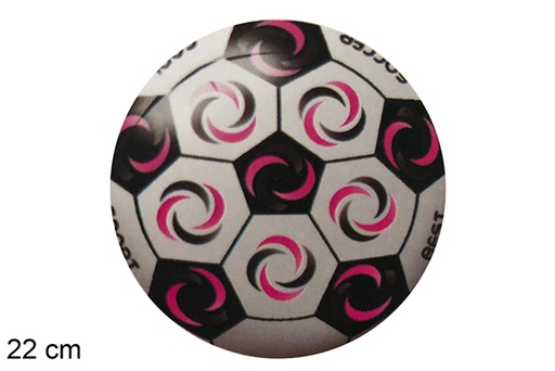 [111558] Fuchsia circles inflated ball 22 cm