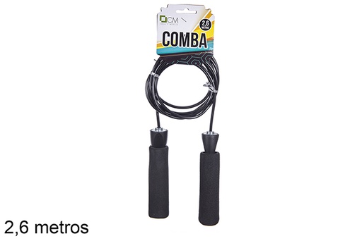 [111645] Black skipping rope 2,60 m.