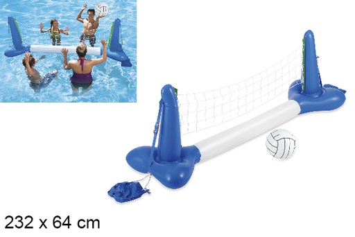 [206142] Baliza inflável de vôlei para piscina 232x64 cm