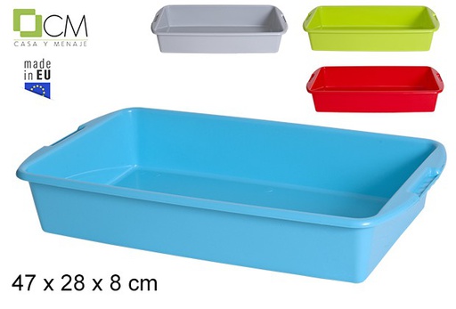 [102992] Bandeja plástico colores surtidos 47x28 cm