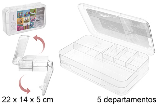 [111920] Organizzatore di plastica 5 scomparti