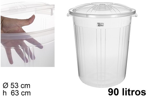 [206018] Cubo transparente 90lt