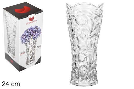 [111928] Glass flower vase Ibiza 24 cm