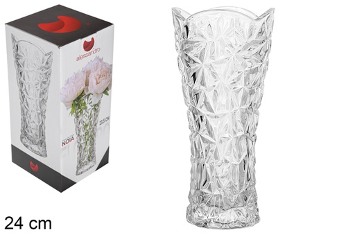 [111929] Glass flower vase Noia 24 cm