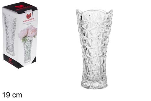 [111935] Glass flower vase Noia 19 cm