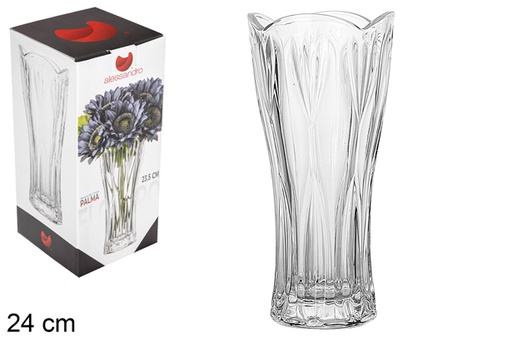 [111930] Glass flower vase Palma 24 cm