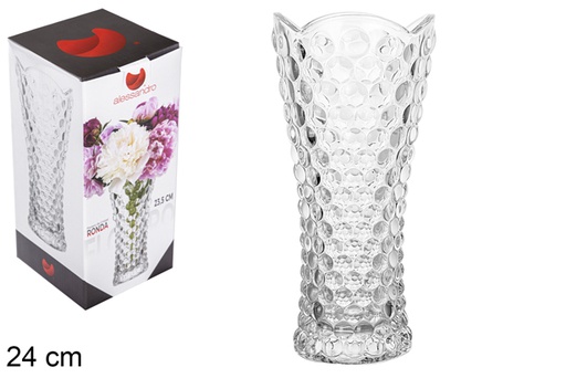 [111931] Glass flower vase Ronda 24 cm