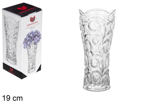 [111934] Glass flower vase Ibiza 19 cm