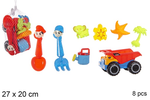 [112278] Camión playa colores 8 accesorios