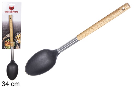 [110632] Concha de nylon com cabo de madeira 34 cm