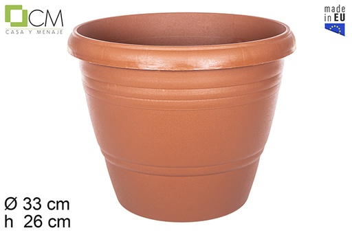 [112303] Pote de plástico terracota Calpe 33 cm