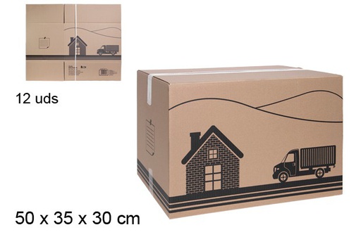 [112293] Brown multifunction cardboard box S-16 50x35x30 cm