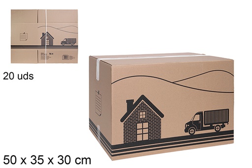 [112293] Scatola di cartone multifunzione marrone S-16 50x35x30 cm