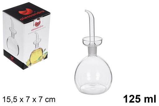 [111868] Glass oil cruet with no-drip stopper 125 ml 