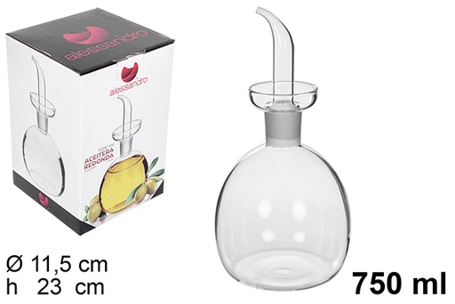 [111871] Glass oil cruet with no-drip stopper 750 ml