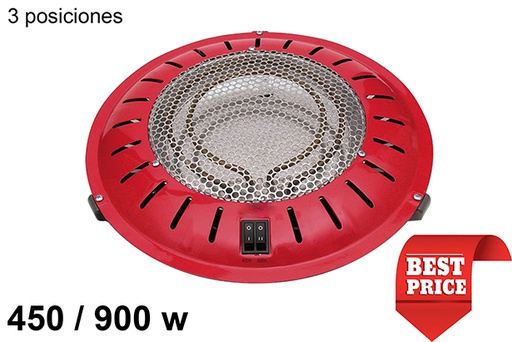 [112108] Brasero eléctrico con 2 interruptores y 3 posiciones potencia 450/900 W