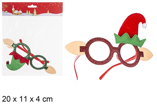 [112374] Gafas navidad deco elfo color surtido
