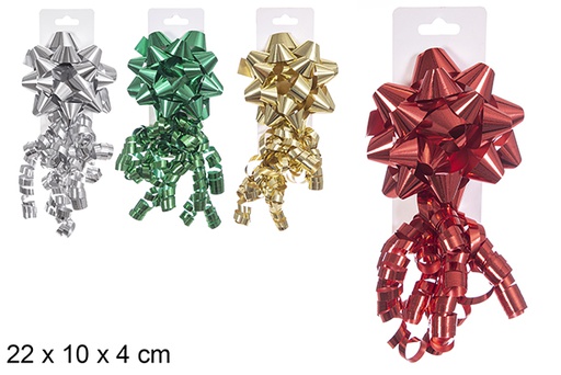 [112425] Christmas gift bow with curly ribbon assorted color