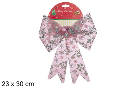 [112937] Christmas bow decorated with snowflake 23x30 cm