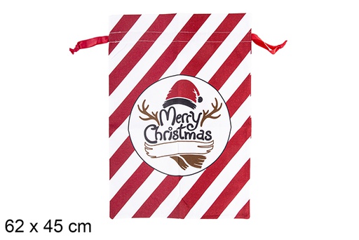 [113092] Saco Navidad decorado gorro 62x45 cm