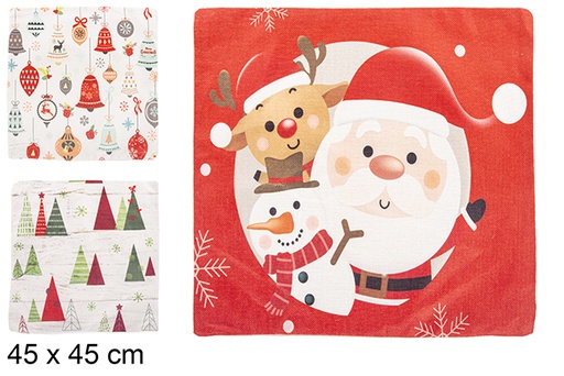 [113100] Funda tela para cojín decorado Navidad surtido 45 cm