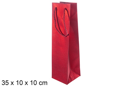 [113774] Bolsa botella vino roja 35x10 cm