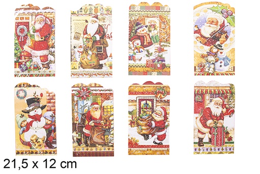 [111825] Christmas postcard decorated with Santa Claus 3D 21,5x12 cm