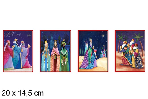 [112487] Carte de voeux de Rois Mages 20x14,5 cm