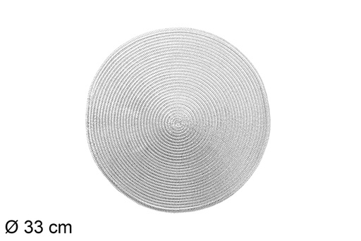 [113002] Silver metallic trivet 33 cm