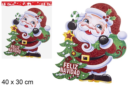 [113116] Babbo Natale per decore la finestra 40x30 cm 