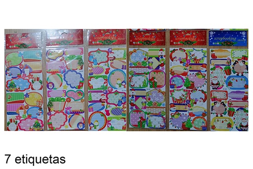 [113234] Christmas gift tag stickers assorted 