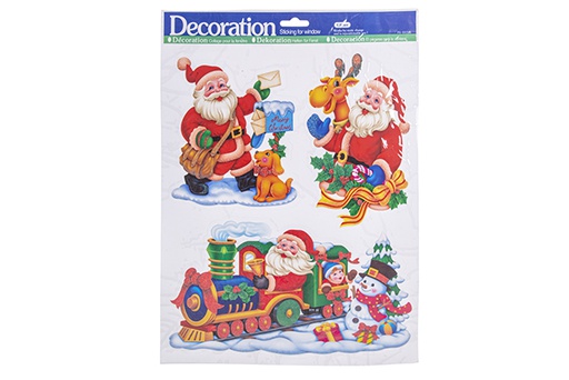 [113235] Pegatinas Papa Noel para decorar ventana surtido