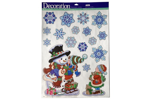 [113242] Snowman and snowflake stickers to decorate windows