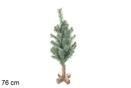 [113551] Árbol verde con base madera 76 cm (88 ramas)