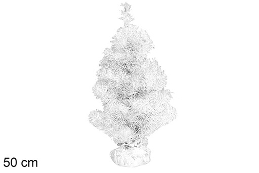 [113650] Árbol metalizado blanco 50 cm