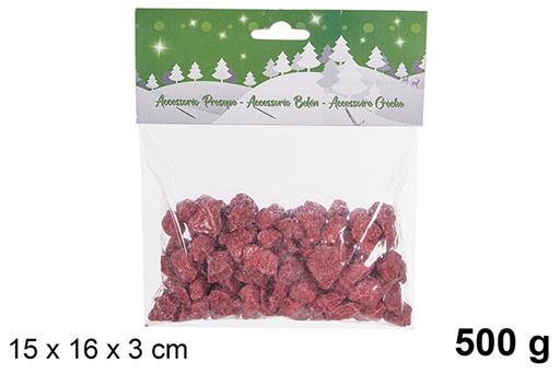 [113720] Bag of red stones 500 gr.