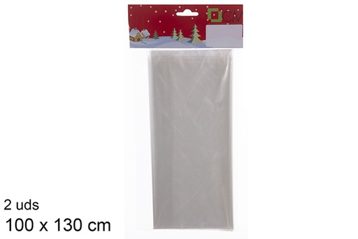 [113728] Pack 2 hojas celofán transparente 100x130 cm