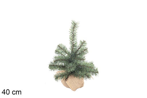 [113785] Albero PVC verde con base in iuta 40 cm