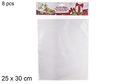 [113814] Pack 8 sacchetti in PVC trasparente 25x30 cm