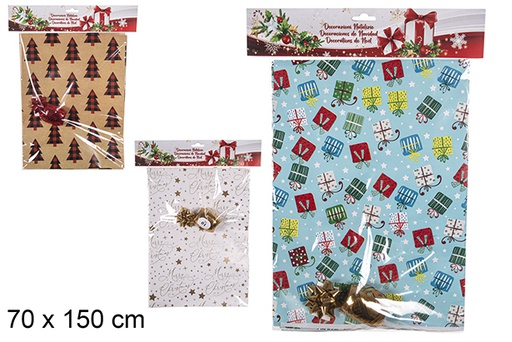 [113837] Pack rosetón + listón + caja regalo decorada 70x150 cm