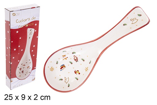 [113186] Ceramic spoon Christmas figures 25x9 cm