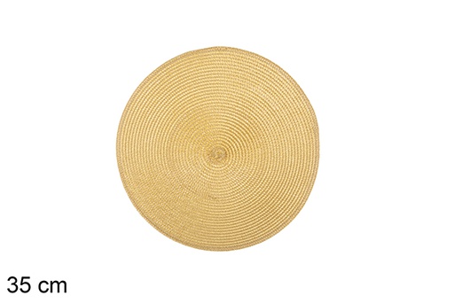 [113337] Matte gold plastic trivet 35 cm