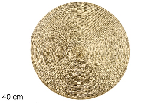 [113346] Salvamantel plástico oro brillo 40 cm