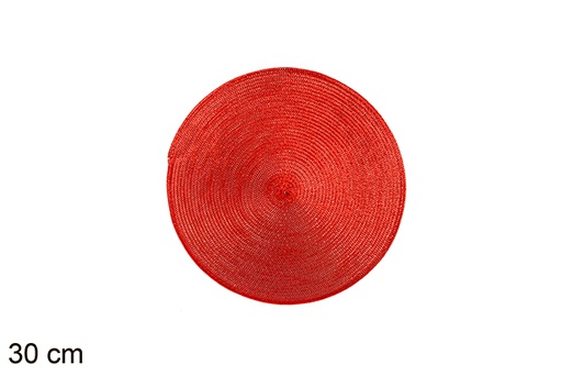 [113350] Salvamantel plástico rojo brillo 30 cm