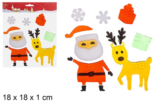 [113400] Adesivo de gel Papai Noel para decorar 18 cm