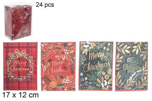 [113419] Assorted 3d christmas postcard 17x12cm 