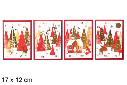 [113420] Assorted Christmas postcard 17x12 cm 